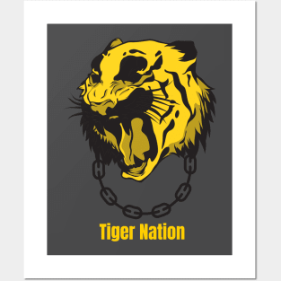 Tiger Nation Yellow Posters and Art